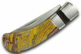 Pocket Knife with Banded Iron Formation Inlays & Base #370737-1